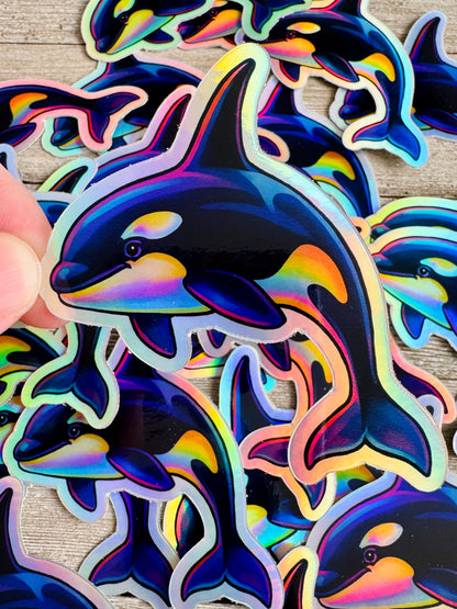 Bespattered Facade Orca Holographic Sticker