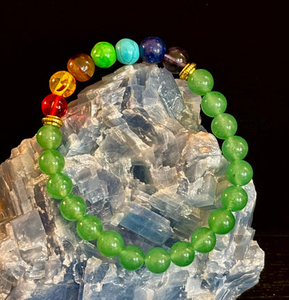 Chakra & Green Aventurine Healing Bracelet