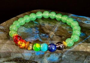 Chakra & Green Aventurine Healing Bracelet