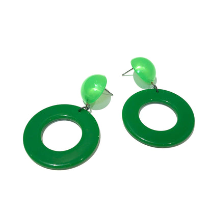 Peridot Candy Donut Drop Earrings *