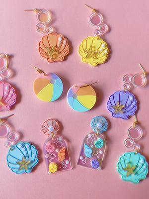 Pastel Beach Ball Earrings