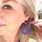 Peacock Candy Donut Drop Earrings *