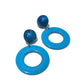 Peacock Candy Donut Drop Earrings *