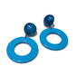 Peacock Candy Donut Drop Earrings *