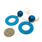 Peacock Candy Donut Drop Earrings *