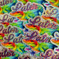 Bespattered Facade Holographic Glitter "Later Gator" Rainbow Watercolor Alligator Sticker