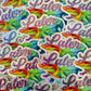 Bespattered Facade Holographic Glitter "Later Gator" Rainbow Watercolor Alligator Sticker