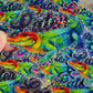 Bespattered Facade Holographic Glitter "Later Gator" Rainbow Watercolor Alligator Sticker