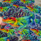 Bespattered Facade Holographic Glitter "Later Gator" Rainbow Watercolor Alligator Sticker