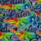 Bespattered Facade Holographic Glitter "Later Gator" Rainbow Watercolor Alligator Sticker