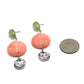 Mottled Peach & Marbled Sage Trinket Earrings