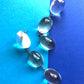 Clear Domed Oval Tri Dot Drop Earrings