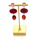 Cranberry & Marbled Red Trinket Earrings