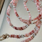 Pink Gemstone and Crystal Beaded ID Badge Lanyard / Crossbody Phone Strap / Bag Chain Purse Charm