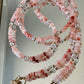 Pink Gemstone and Crystal Beaded ID Badge Lanyard / Crossbody Phone Strap / Bag Chain Purse Charm