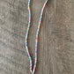 Neon Rainbow Soft Polymer Clay Beaded ID Badge Lanyard / Crossbody Phone Strap / Keychain