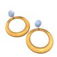 Smoke & Blue Moonglow Iris Earrings