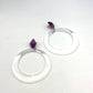 Clear & Lilac Moonglow Iris Earrings