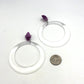 Clear & Lilac Moonglow Iris Earrings