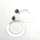 Clear & Lilac Moonglow Iris Earrings
