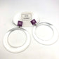 Clear & Lilac Moonglow Iris Earrings