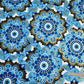 Bespattered Facade Metallic Gold and Blue Evil Eye Mandala Sticker