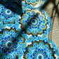 Bespattered Facade Metallic Gold and Blue Evil Eye Mandala Sticker