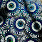 Bespattered Facade Evil Eye Scalloped Mandala Glitter Sticker
