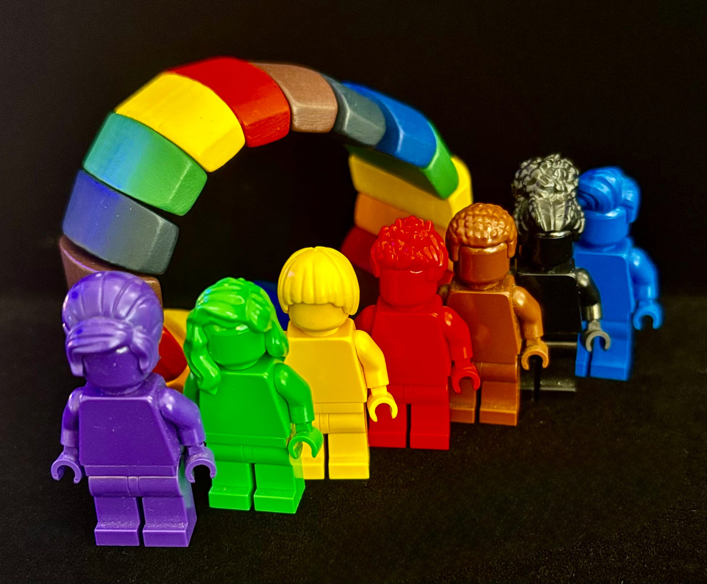 Progressive Pride Wide Wooden Bead Bracelet – Vintage Boho Style