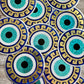 Bespattered Facade Evil Eye Greek Keys Glitter Sticker