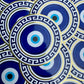 Bespattered Facade Greek-Inspired Metallic Gold and Blue Evil Eye Sticker