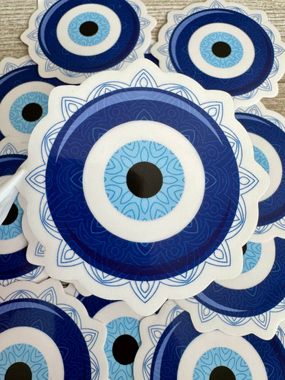 Bespattered Facade Clear Evil Eye Mandala Sticker