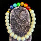 Chakra Energy Healing Bracelet – White Crystal Beads – Small to Medium Wrists