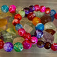 Rainbow Dragon Vein Agate Gemstone Bracelet
