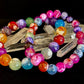 Rainbow Dragon Vein Agate Gemstone Bracelet