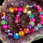 Rainbow Dragon Vein Agate Gemstone Bracelet