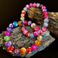 Rainbow Dragon Vein Agate Gemstone Bracelet