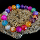 Rainbow Dragon Vein Agate Gemstone Bracelet