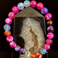 Rainbow Dragon Vein Agate Gemstone Bracelet
