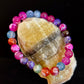 Rainbow Dragon Vein Agate Gemstone Bracelet