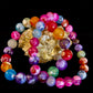 Rainbow Dragon Vein Agate Gemstone Bracelet
