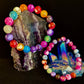 Rainbow Dragon Vein Agate Gemstone Bracelet