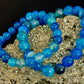 Ocean Energy Blue Agate Bracelet – 8mm or 10mm Natural Stone Beads