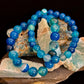 Ocean Energy Blue Agate Bracelet – 8mm or 10mm Natural Stone Beads