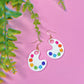 Rainbow Paint Palette Earrings