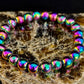 Rainbow Hematite Round Beaded Bracelet – Pride & Strength for Medium to Large Wrists