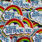 Bespattered Facade Holographic Glitter Everyone's Favorite Word WTF Rainbow Sticker