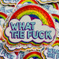Bespattered Facade Holographic Glitter Everyone's Favorite Word WTF Rainbow Sticker