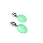 Bling Green Opal Lucite Chunk Drop Earrings *