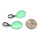 Bling Green Opal Lucite Chunk Drop Earrings *